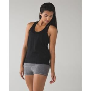 Lululemon Drop It Like It's Hot Tank Top Black Mesh Back Racerback Scoop 2 / 4